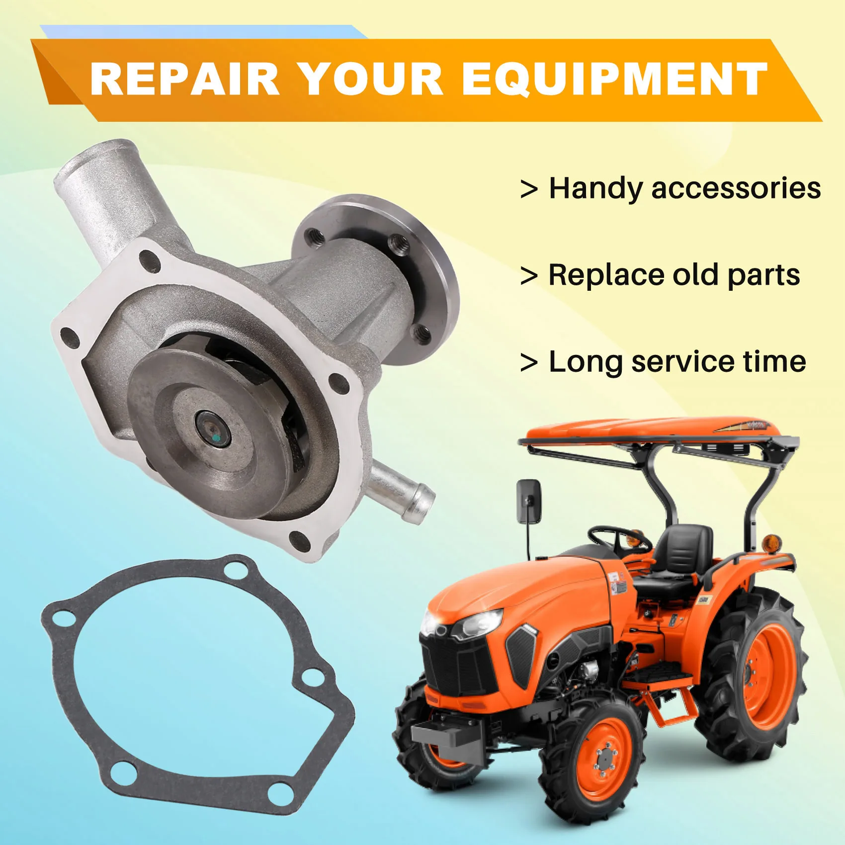 Водяной насос 15534-73030 для компактного трактора Kubota B5200 B6200 B7200 B8200 B1550 B1750
