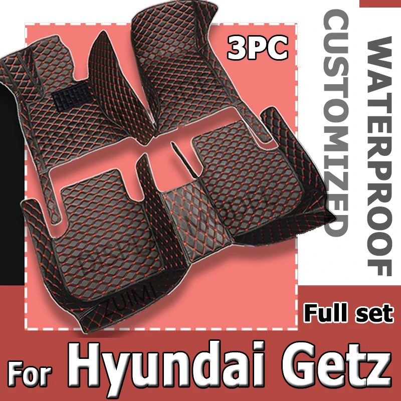 

Car Floor Mats For Hyundai Getz Prime Click Inokom TB 2002~2011 Rugs Luxury Mat Protective Pad Leather Carpets Car Accessories