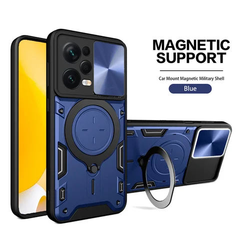 Чехол для телефона с магнитным кольцом-держателем для Poco X5 Pro