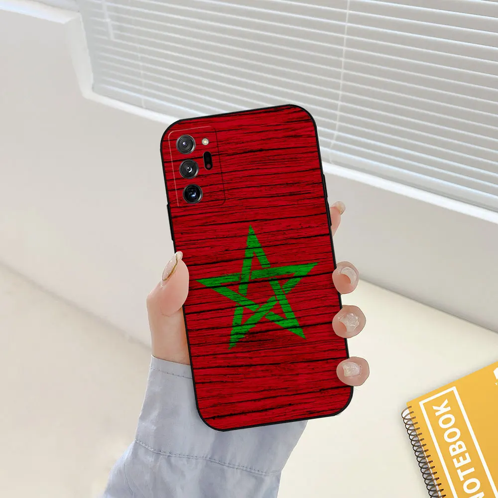 Роскошный чехол с флагом Марокко для паспорта Samsung Galaxy Note20 Ultra M62 M54 M51 M33 A06 A05S A15 A14 A13