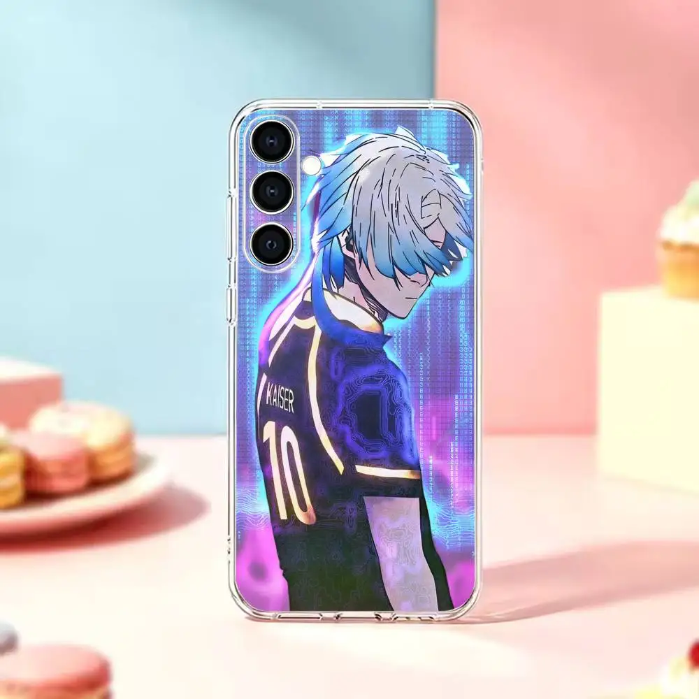 Фото Одноцветный синий чехол L-Lock Nagi ItoshiI sagi-as для Samsung Galaxy A55 A06 A16 A26 A36 A56 A25 A35 A15 A54, прозрачный мягкий чехол из ТПУ №4
