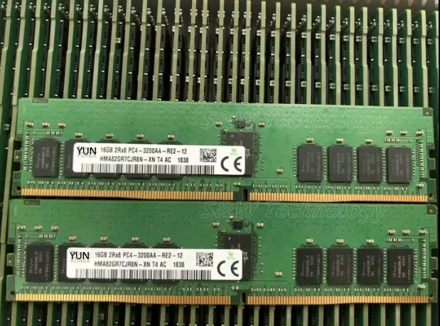 1 шт. для SK Hynix HMA82GR7CJR8N-XN 16GB 2RX8 PC4-3200AA-RE2 DDR4 Серверная память