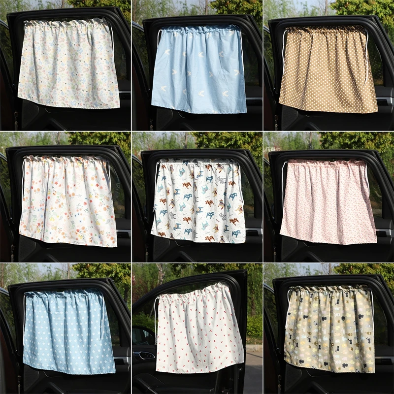 

Suction cup Curtain In The Car Window Sunshade Cover Cartoon Universal Side Window Sunshade UV Protection For Kid Baby Children