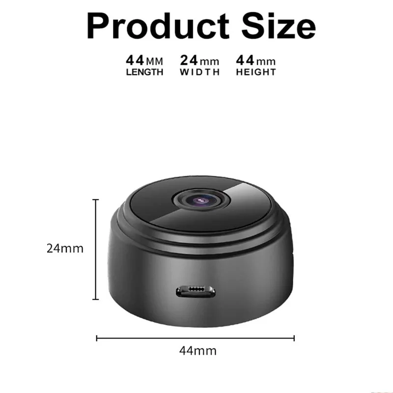 Беспроводная мини-камера видеонаблюдения с Wi-Fi 1080p |
