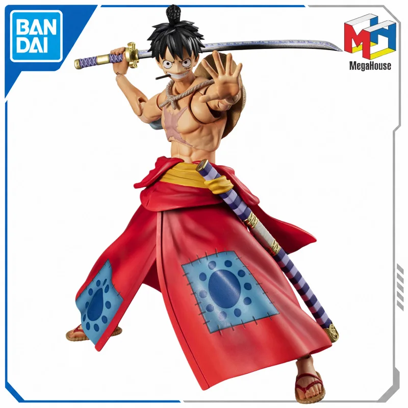 Фото Коллекционная фигурка BANDAI Megahouse MH VAH One Piece: Монки Д. Луффи из Вано, с подвижными суставами, готовая модель, игрушка-подарок №1