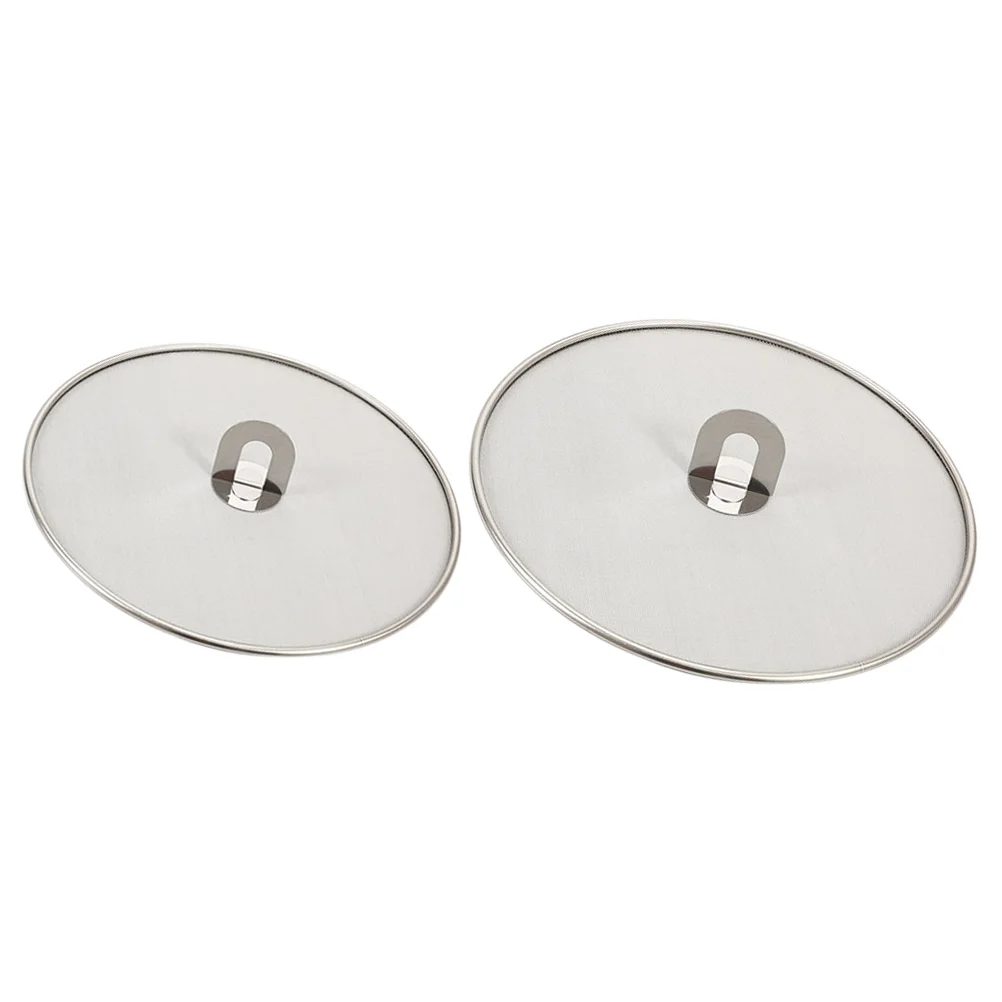 

2 Pcs Pot Cover Stainless Steel Mesh Splatter Anti-splash Screen Mesh Splatter Anti-spatter Mesh for Store Shop