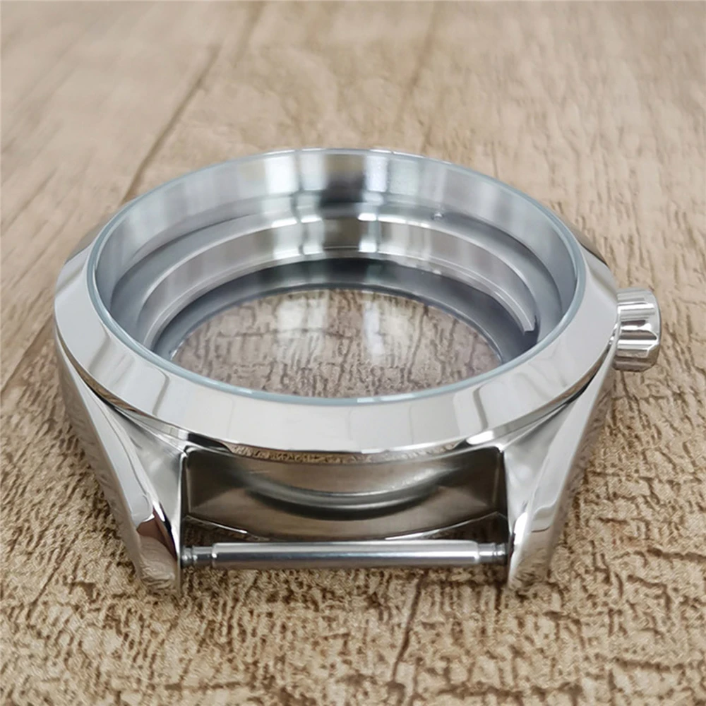41mm 316L Stainless Steel Watch Case Fits 33.5mm Dial 3ATM Waterproof Mineral Mirror Case for NH35/NH36/4R/7S Movement