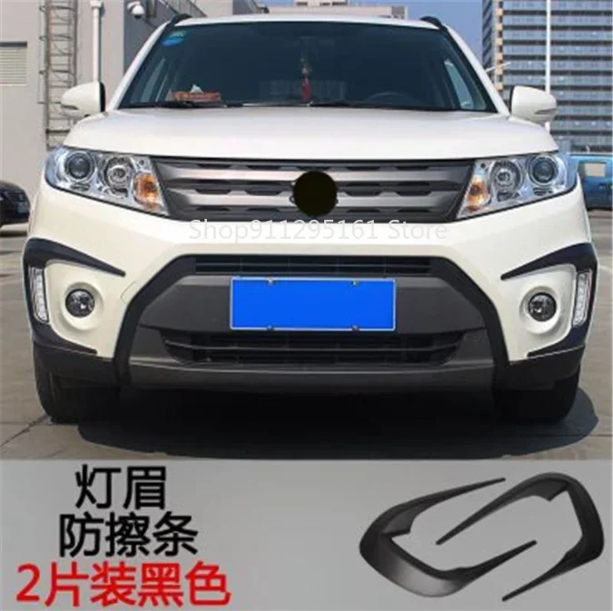 

2 шт. Стайлинг автомобиля для 2015 2016 2017 2018 Suzuki Vitara автомобильные аксессуары ABS Автомобильная передняя лампа дневного света для обрезки бровей