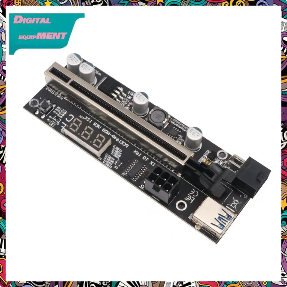 

Safe Stability Riser Card High Quality 6-pin Pci-e Riser 009s Plus Riser Adds The Temperature Sensor Compatibility Pcie Riser