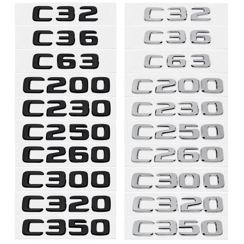 Эмблема задней части C36 C55 C63 C200 C220 C230 C250 C260 C300 C320 C350 C420 C500 C550 логотип для Mercedes Benz W203