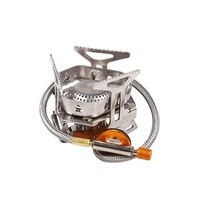 3500w outdoor windproof burner stainless steel split type stove with windshield portable camping tool stoves kitchen hiking
