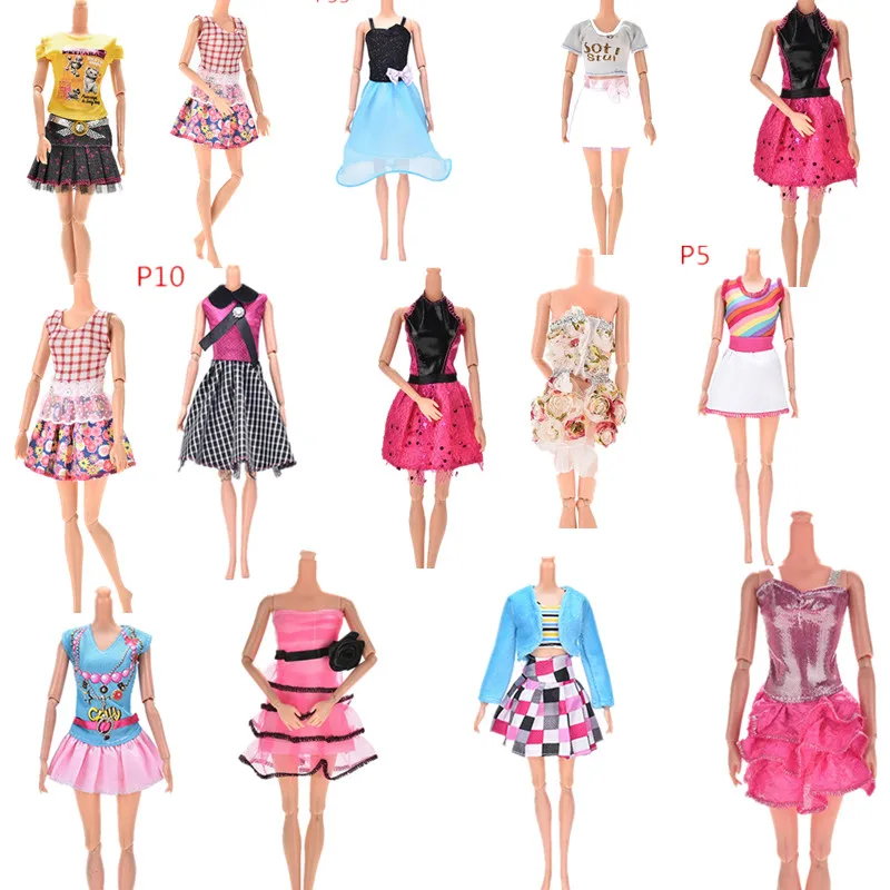 

One Set fashion Doll Clothes Dress Leisure Fashion Skirt Party Gown For girl Original Doll Accessories Girl Best Gift