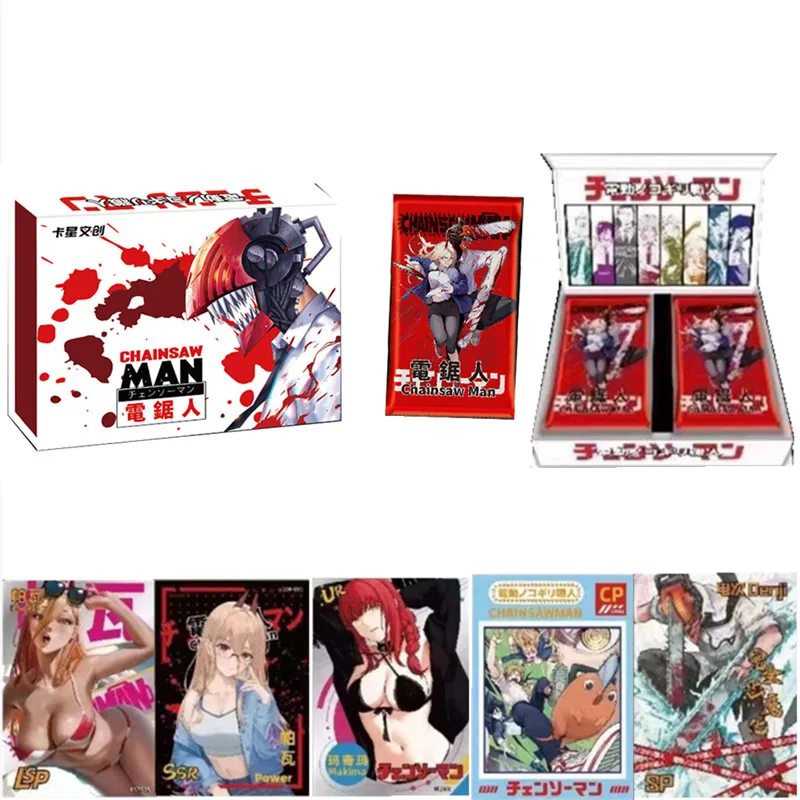 

New Chainsaw Man Card HIT Retro Comics Manuscript Rare Collection Cards Kids Birthday Gift Game Card Table Toy Family Xmas Gifts