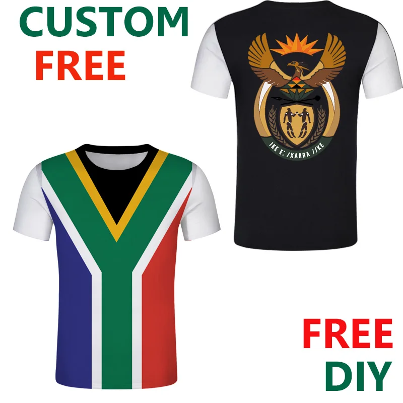 

South Africa 3D Custom Men Sport Tshirts Print DIY Afrika Emblem Tee Shirts Za Homme Shirt Country African ZA Tee Shirt Jersey