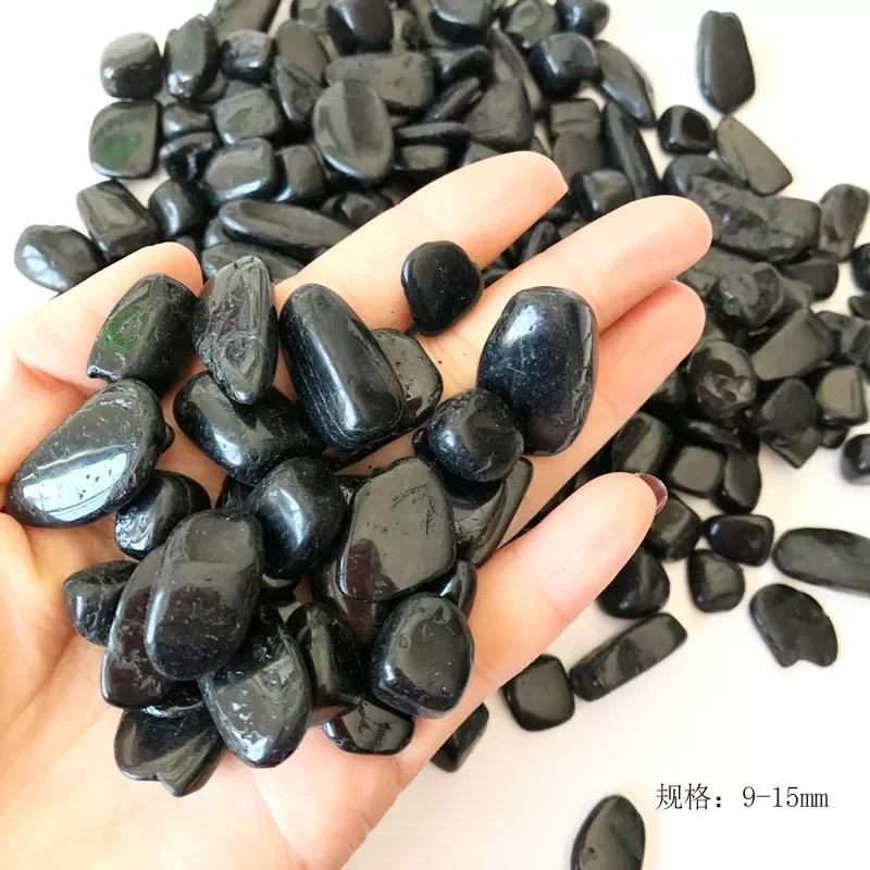 

Black Tourmaline Stone Crystal Healing Blue Small Gravel Quartz Mineral Landscape Fish Tank FlowerPot Garden Home Ornament