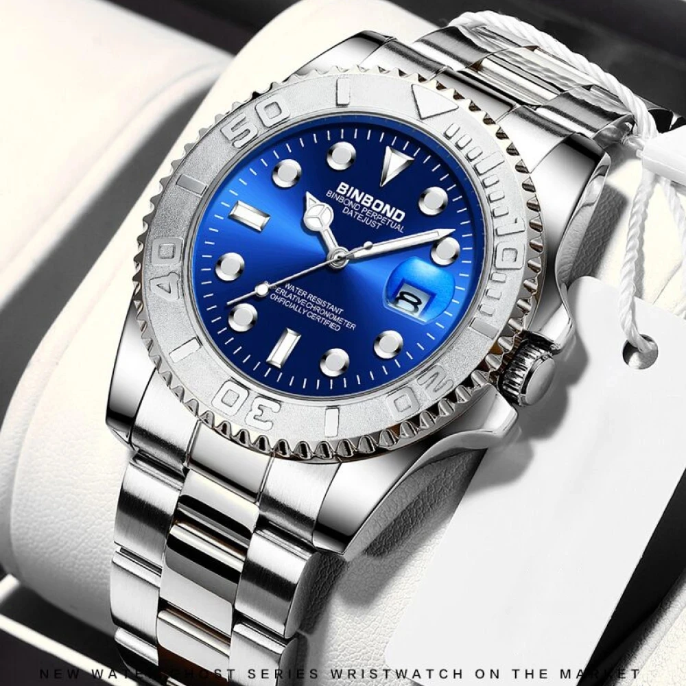 

2023 New BINBOND B930 Design Top Brand Men's Sports Quartz Watches Stainless Steel 30M Waterproof Luxury Men Wristwatch