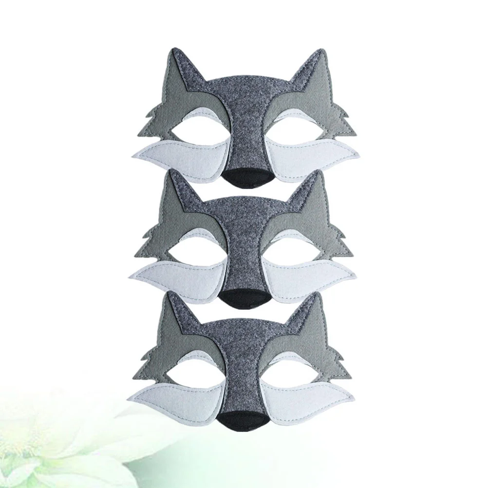 

3 PCS Cover Half-face Masks Kids Cosplay Outfits Ladies Birthday Gifts Decorate Mascaras