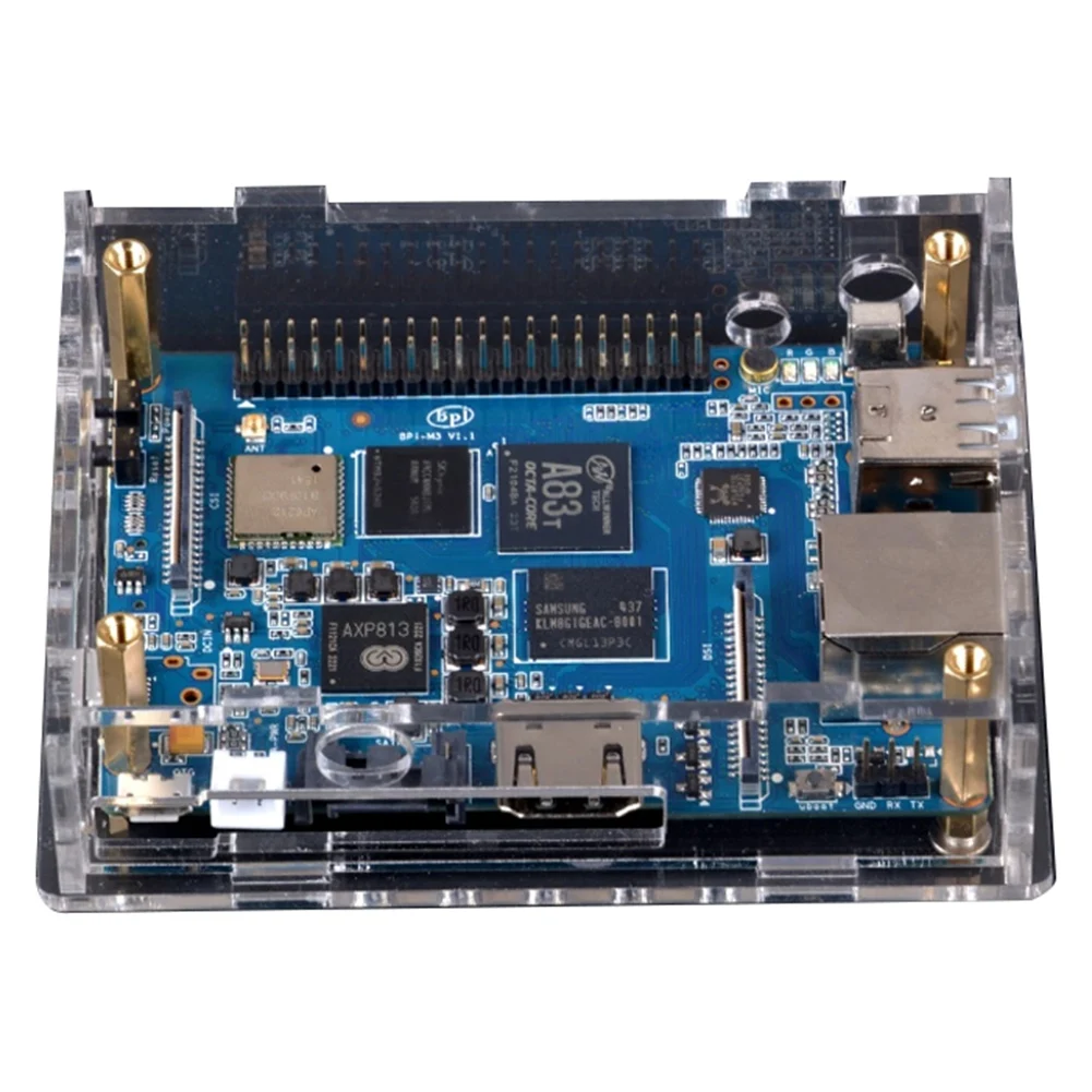 

For Banana Pi M3 Board+BPI-M3 Case Allwinner A83T Cortex-A7 Octa-Core 2GB RAM with 8G EMMC USB Development Board