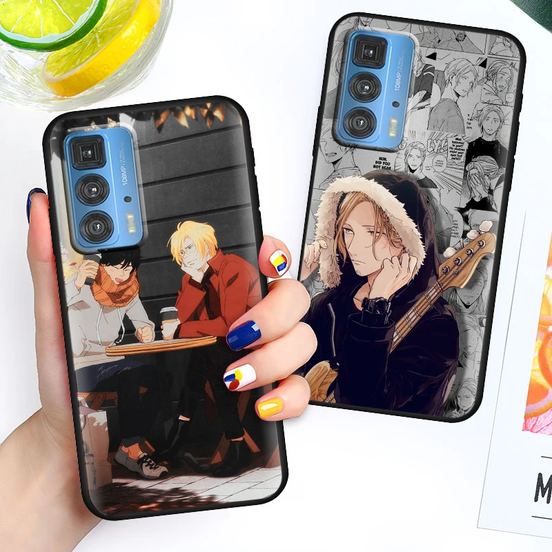 

fondos de pantalla banana fish For Motorola Moto E6s 2020 Edge S Pro X3 E7i Power E20 20 Pro Lite Soft Black Phone Coque Fundas