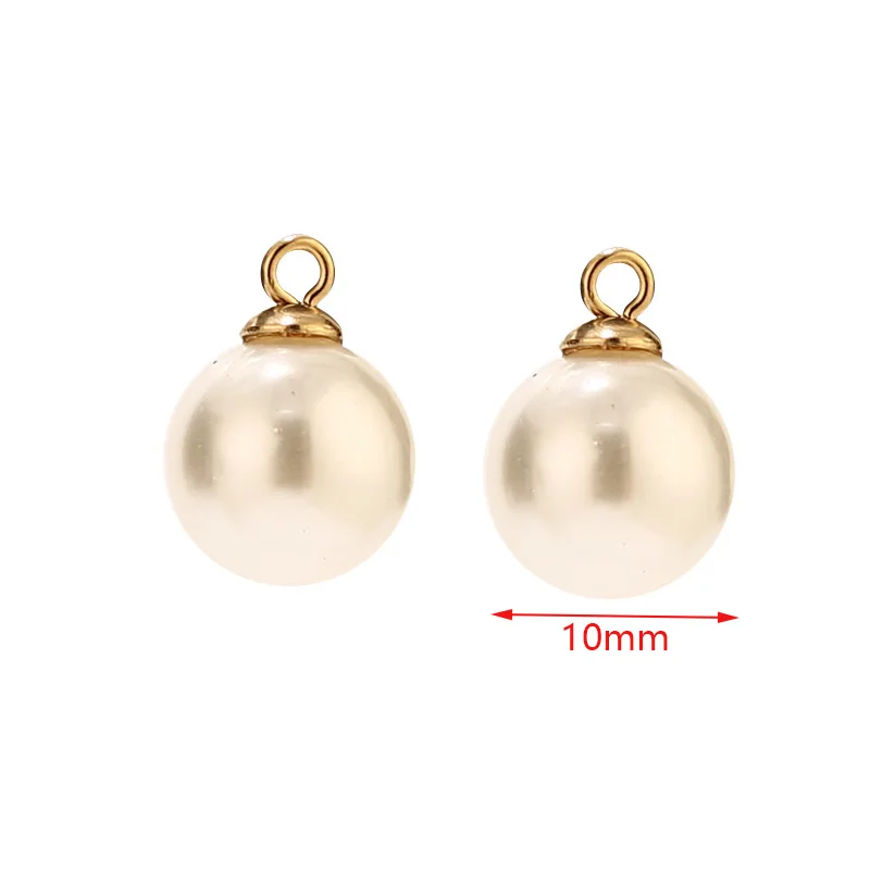 

Подвески с искусственным жемчугом из нержавеющей стали 20 шт., пластиковые подвески с жемчугом для женщин, ожерелье «сделай сам», ювелирные изделия, аксессуары для макияжа