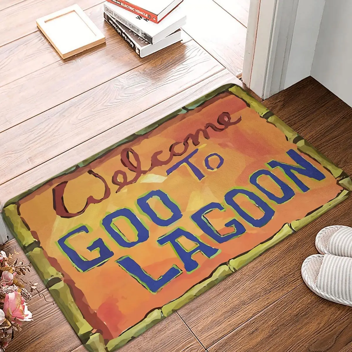 

Добро пожаловать, нескользящий Придверный коврик, Гоо Лагуна, ванная, кухонный коврик, уличный ковер, современный Декор для дома