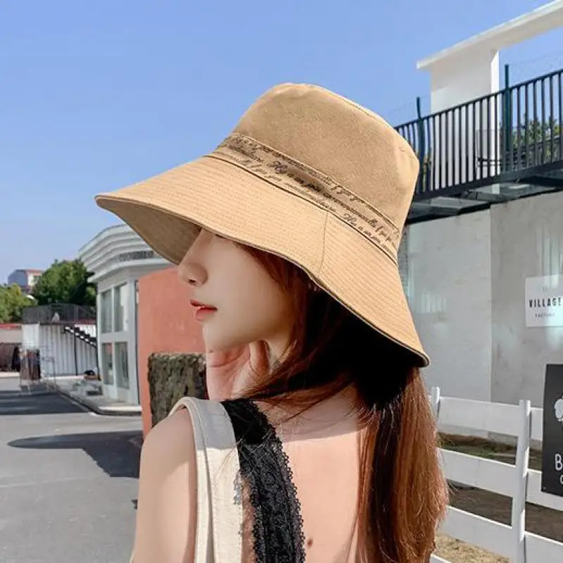 

2023 Summer Double Sided Fisherman Hat For Women Outdoor Large Brim Bucket Ladies Holiday Beach Hats Sunscreen Bob Gorra Panama