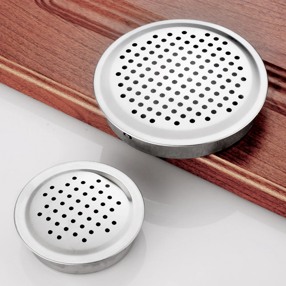 

2pcs Round Cabinet Air Duct Vent 60mm/90mm Steel Louver Mesh Hole Plug Decoration Cover Wardrobe Grille Ventilation Systems