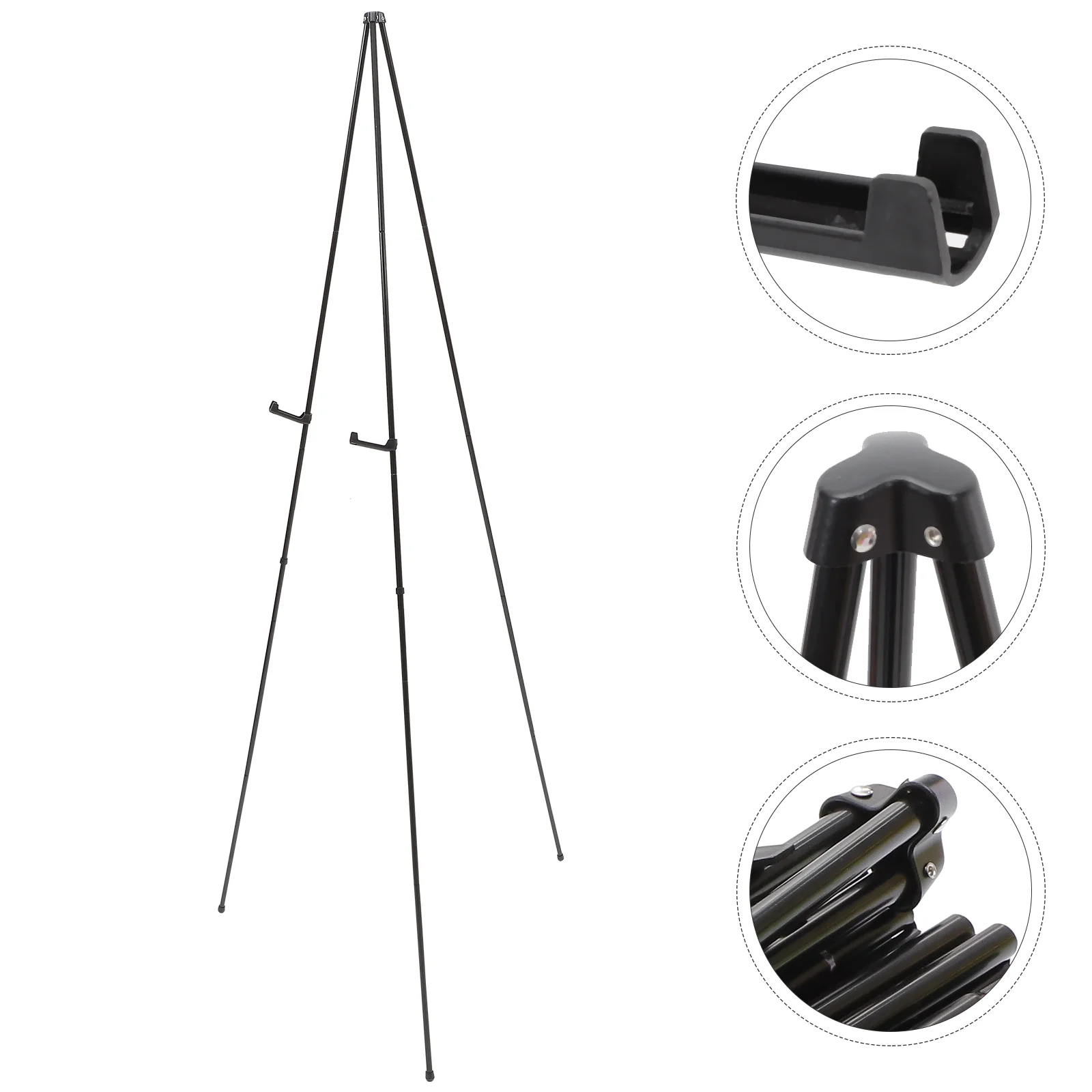 

Painting Tripod Easel Display Rack Stand Drawing Foldingboard Adjustable Telescopic Tableblack Picture Easels Metal Outdoor