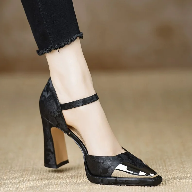 Летняя распродажа женской обуви 2024 босоножки на высоком каблуке костюм Мэри