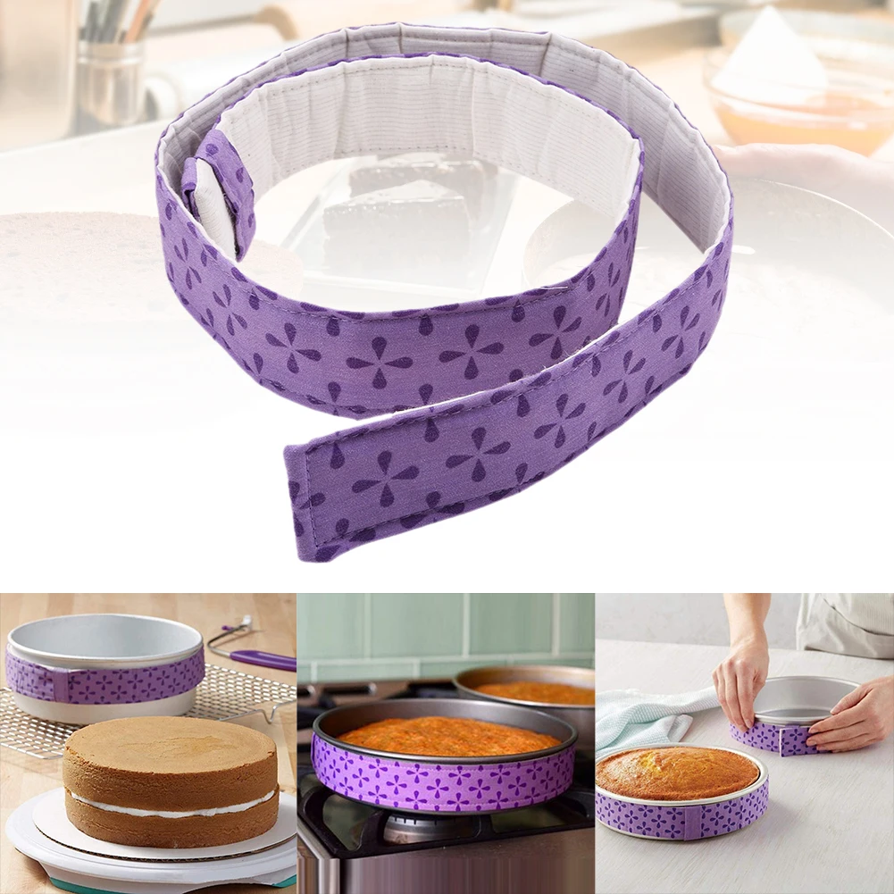 

4-Piece Bake Even Strip Cake Pan Dampen Strips Super Absorbent Thick Cotton Cake Strips for Baking Cake Pan Strips