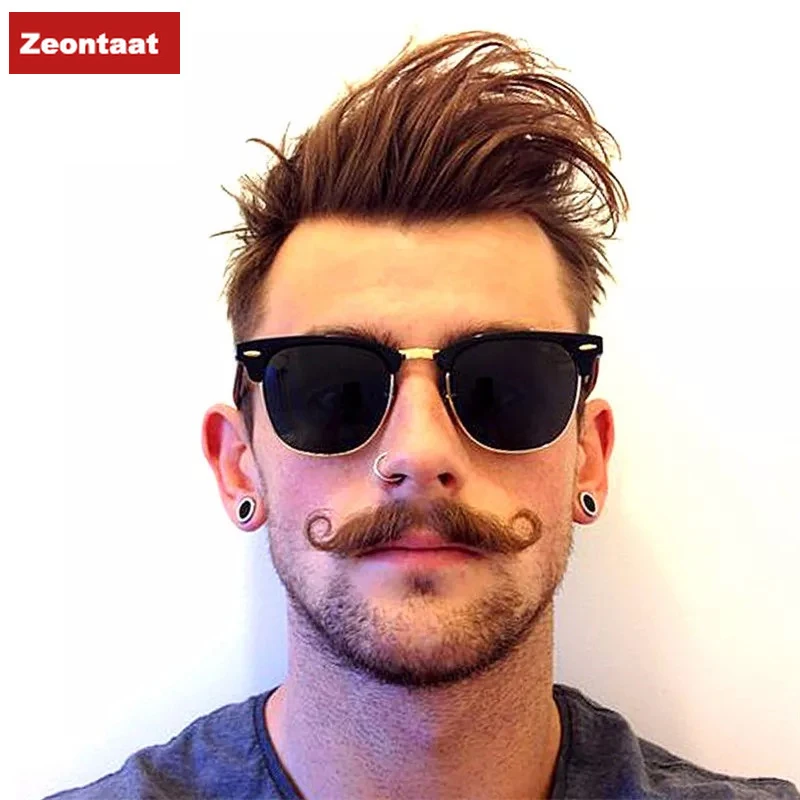 

2022 NEW Fashion Sunglasses Men UV400 Polarized Square Metal Frame Male Sun Glasses Fishing Driving Sunglasses Vintage Gothic