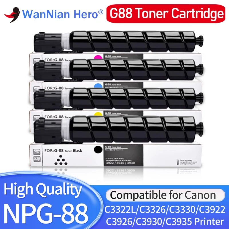 1 шт. NPG-88 G88 тонер-картридж совместимый для Canon C3322L C3326 C3330 C3922 C3926 C3930 C3935 цветной