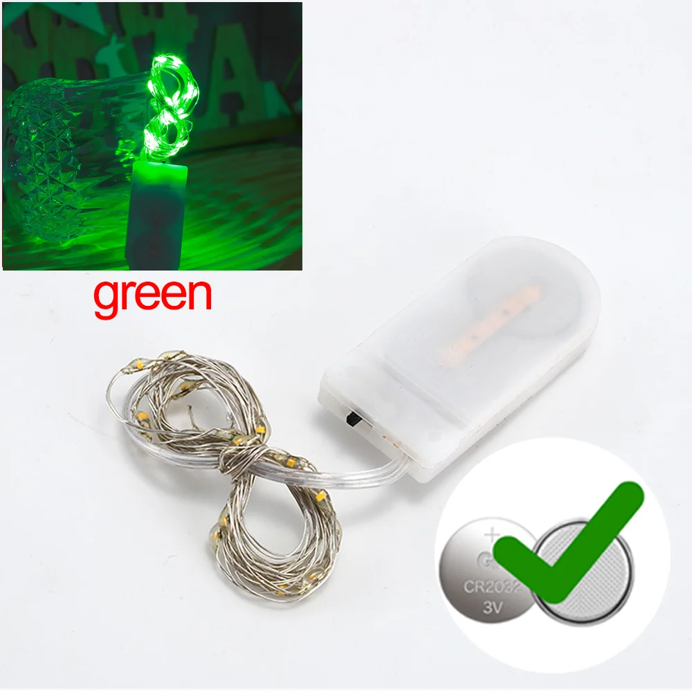 CWYLOD Светодиодные гирлянды из медной проволоки, 10/20/30/50 LED, 1/2/3/5 м, белый/многоцветный/теплый белый