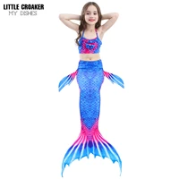 arrival little mermaid tails can add monono fins kids swimming bathing suit mermaid costume swimwear dress for girls women