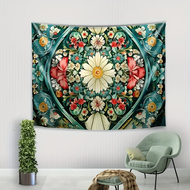 Настенный Гобелен С Цветочным Узором Красивый Домашний Декор Для Гостиной