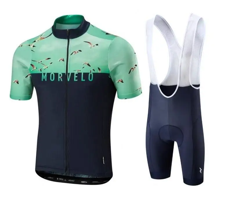 

Morvelo Team 2018 Cycling jersey Short Sleeve cycling clothing Mtb Bike men Summer style Gel Pad maillot ciclismo Sportswear