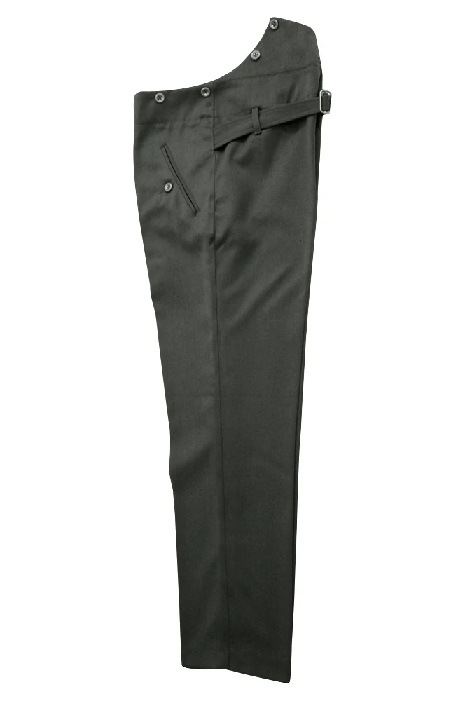 

GUDB-080 WWII German Heer service Stone grey Gabardine straight trousers