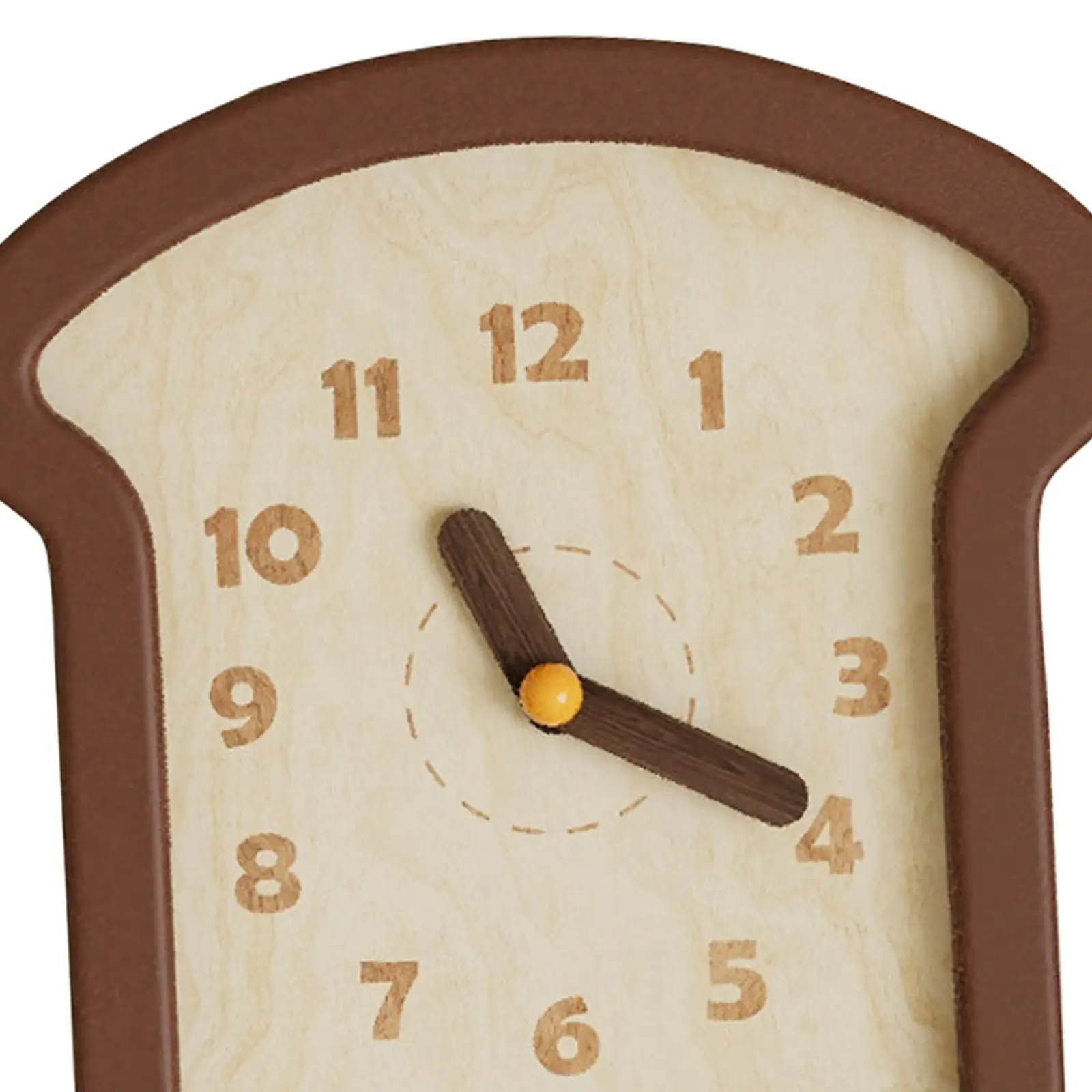 Деревянные настенные часы в форме тостов креативные бесшумные для кухни