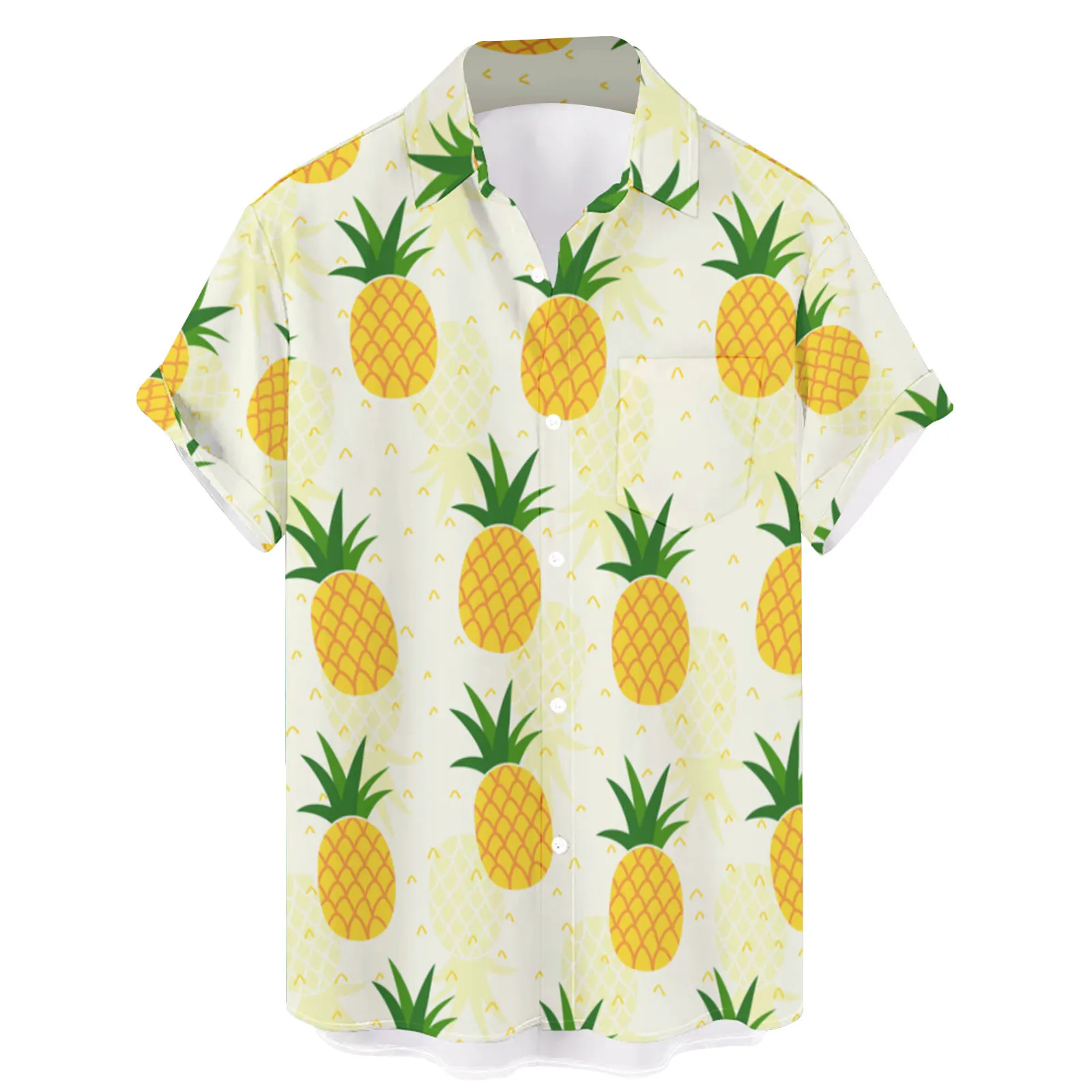 

Men Fashion Spring Summer Casual Short Sleeve Turndown Neck Printed T Shirts Top Blouse Retro Breathable