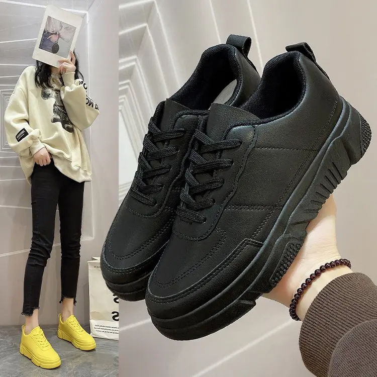 2023 spring new single shoes women's shoes round toe rubber flat sole single shoes