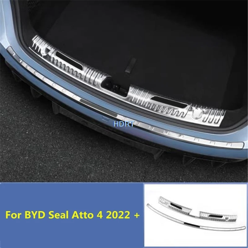 Наклейка на бампер заднего багажника с логотипом BYD Seal Atto 4 2022 + защитные