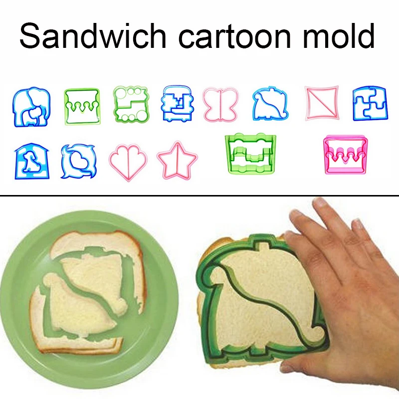 

Food Cutting Bread Plastic Mold Sandwiches Cutters Maker for Baking Children Gift Kids Lunch cutter Sealer Kitchen Accessories