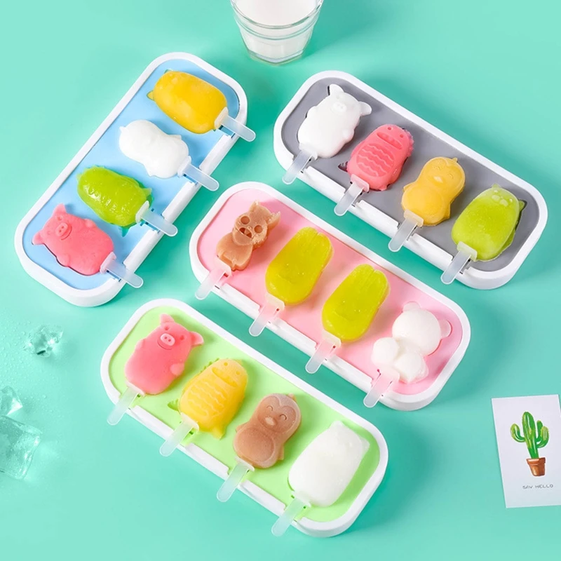 

Прочная силиконовая форма для мороженого «сделай сам» с крышкой, многоразовая детская форма для мороженого