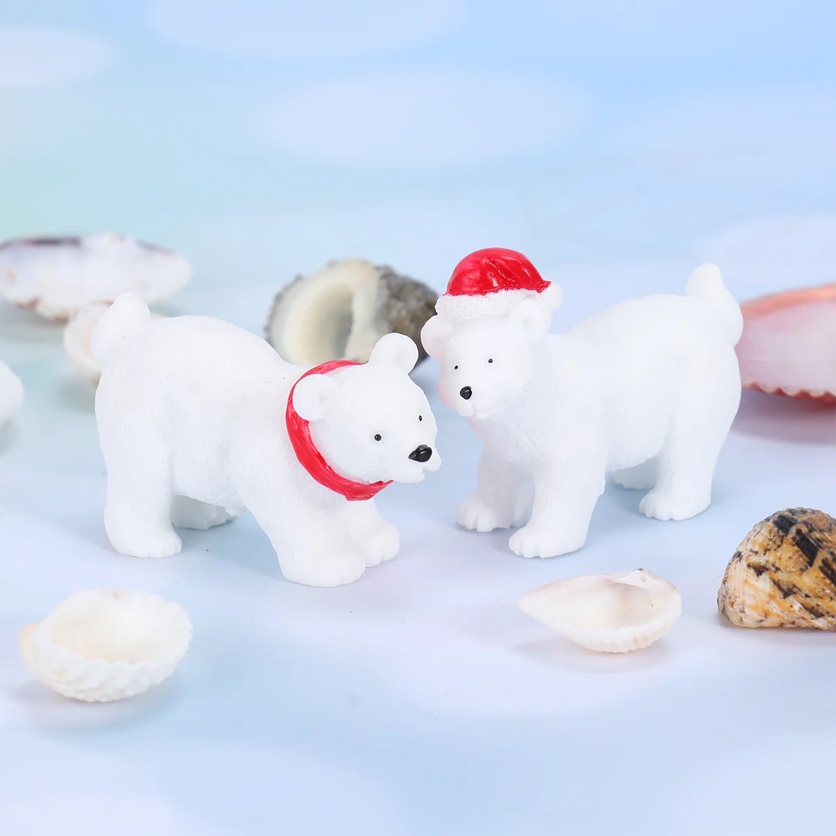 

Christmasbears Mini Figurine Decorations Ornaments Resin Treelandscape Micro Crafts Figurinesminiature Ornament Statue Decor