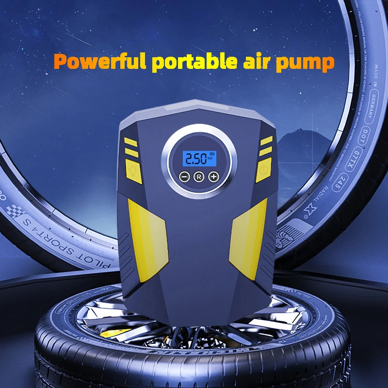 Pump Digital Tire Inflator Portable Air Pump For Vehicle Motorcycles Bicycles Dc 12 Volt With Led Light