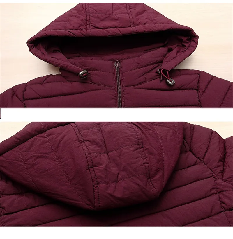 Женская Легкая стеганая куртка со съемным капюшоном размеры до 8XL | одежда