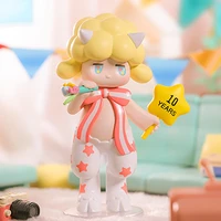 pop mart 10th anniversary limited blind box toy caja ciega cute kawaii desk anime character model girl birthday gift mystery box