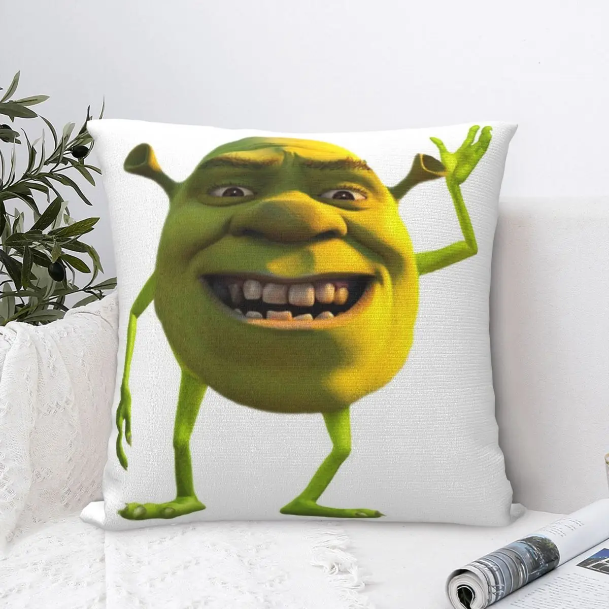 

Shrek Meme Pillowcase Pillow Case Cushion Cover Home Sofa Car Decorative Throw Pillow Pillowcases Plush Cartoon