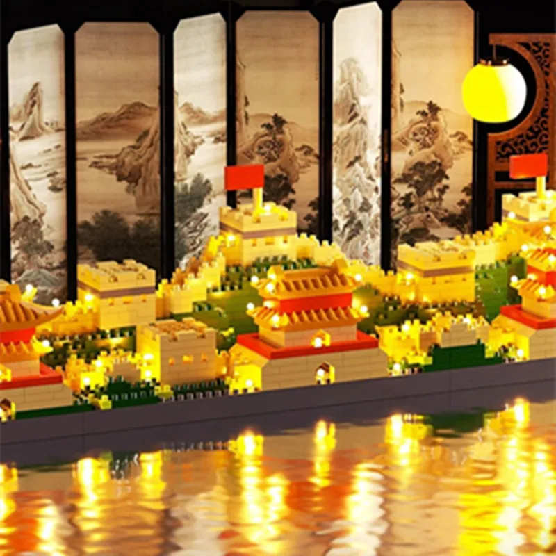

Mini Blocks Beautiful Chinese Castle Architecture Great Wall Building Bricks Assembly Toy Kids Gift Adults Present Girl Birthday