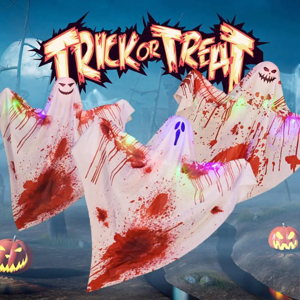 

Halloween Ghost Hanging Decorations Halloween Hanging Decoration Ghosts Wall Flying White Window Tree Ornament Light Up Z5E4